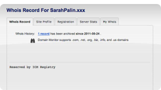 Illustration for article titled Sarah Palin and Obama Won't Get Porn .XXX Sites